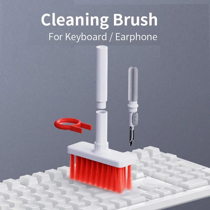 CleanMaster Duo: Multi-Purpose Brush for Keyboard & Headphones
